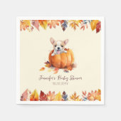 Kleine Pumpkin Puppy Baby shower Servet (Voorkant)