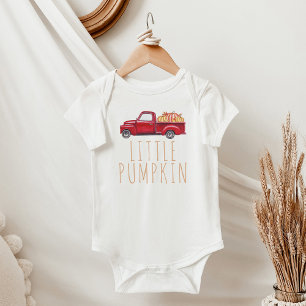 Kleine Pumpkin Red Truck Waterverf Thanksgiving Romper