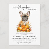 Kleine Pumpkin Schattige Puppy Baby shower Invitat Briefkaart (Voorkant)