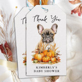 Kleine Pumpkin Schattige Puppy Eenvoudige Herfst B Cadeaulabel
