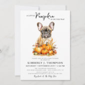 Kleine Pumpkin Schattige Puppy Eenvoudige Herfst B Kaart (Voorkant)