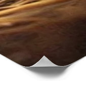 Kleine puppy donkerbruin en wit poster (Hoek)