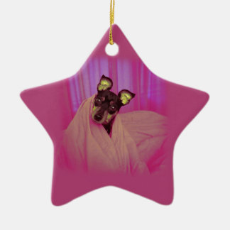 Kleine puppy keramisch ornament