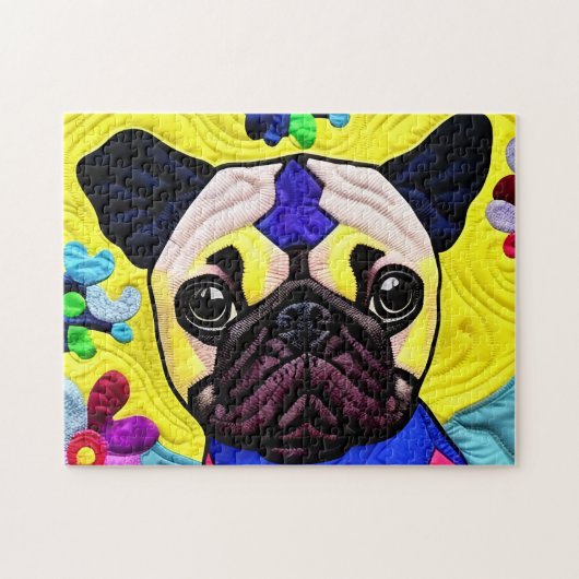 Kleine puppy Quilly als design Legpuzzel (Horizontaal)