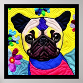 Kleine puppy Quilly als design Poster (Voorkant)