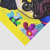 Kleine puppy Quilly als design Tissuepapier (Detail)