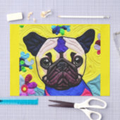 Kleine puppy Quilly als design Tissuepapier (Craft)