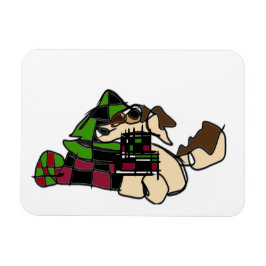 Kleine puppy voor de winter magneet