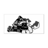 Kleine puppy voor de winter rubberstempel (Afrduk)