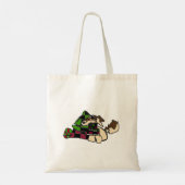 Kleine puppy voor de winter tote bag (Achterkant)