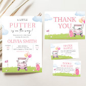 Kleine Putter Golf Baby Shower Kaart