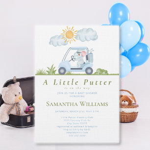Kleine Putter Golfer Waterverf Golf Baby Shower Kaart