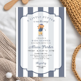 Kleine putter op weg golf jongen baby shower kaart