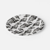 Kleine Raccoon Rascal komt eten Papieren Bordje (Gekanteld)