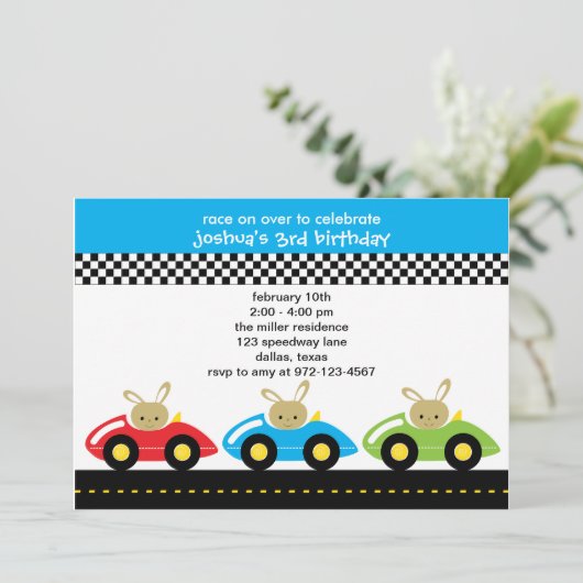 Kleine raceruitvindingen kaart (Staand voorkant)