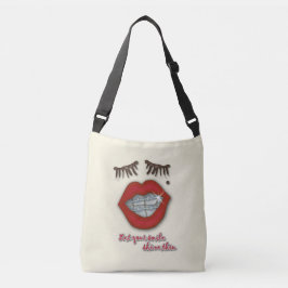 Kleine races, rode lips, mole en dikke Eyelashes Crossbody Tas