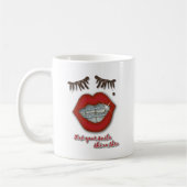 Kleine races, rode lips, mole en dikke Eyelashes Koffiemok (Links)