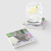 Kleine rat stenen onderzetter (Zijkant)