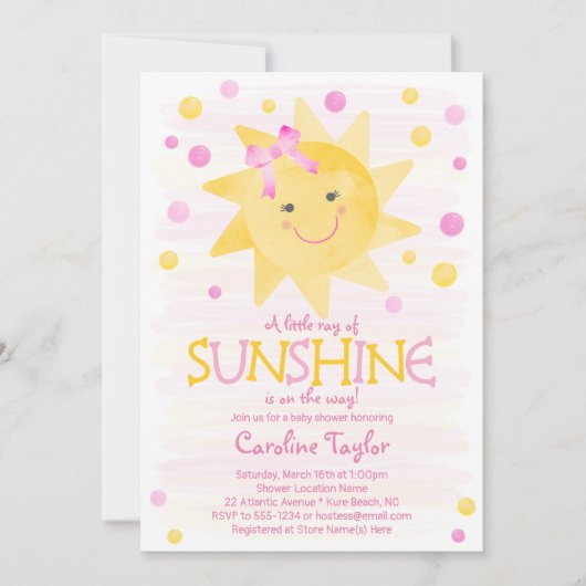 Kleine Ray van het Baby shower van de Sunshine Wat Kaart (Voorkant)