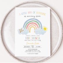 Kleine Ray van het Baby shower van de zonneregenbo