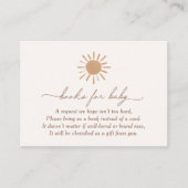 Kleine Ray van Sunshine Baby shower Books voor Bab Informatiekaartje (Voorkant)