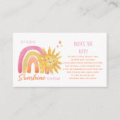 Kleine Ray van Sunshine Baby shower Books voor Bab Informatiekaartje (Voorkant)
