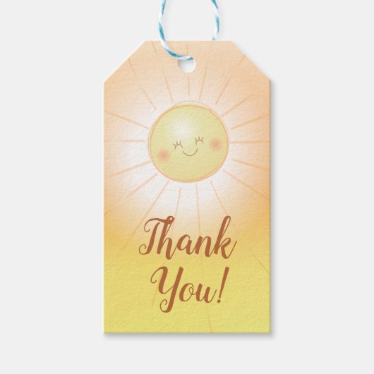 Kleine Ray van Sunshine Baby shower Cadeaulabel (Voorkant)
