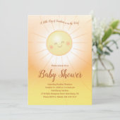 Kleine Ray van Sunshine Baby shower Kaart (Staand voorkant)