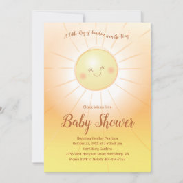 Kleine Ray van Sunshine Baby shower Kaart