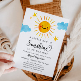 Kleine Ray van Sunshine Baby shower Kaart