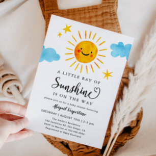 Kleine Ray van Sunshine Baby shower Kaart