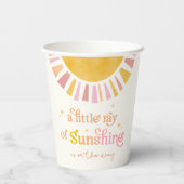 Kleine Ray van Sunshine Baby shower papier Cup Papieren Bekers (Achterkant)