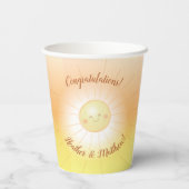 Kleine Ray van Sunshine Baby shower Papieren Bekers (Achterkant)