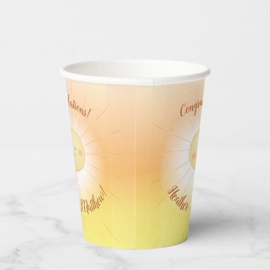 Kleine Ray van Sunshine Baby shower Papieren Bekers (Rechts)