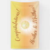Kleine Ray van Sunshine Baby shower Spandoek (Verticaal)
