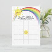 Kleine Ray van Sunshine BINGO Baby shower Game Kaart (Staand voorkant)