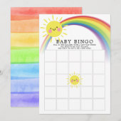 Kleine Ray van Sunshine BINGO Baby shower Game Kaart (Voorkant / Achterkant)
