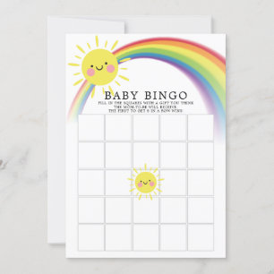 Kleine Ray van Sunshine BINGO Baby shower Game Kaart