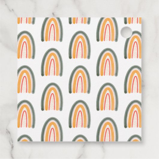 Kleine Ray van Sunshine Boho regenboogBaby shower Bedankjes Labels (Achterkant)