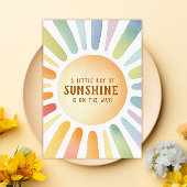 Kleine Ray van Sunshine Boho regenboogBaby shower Kaart