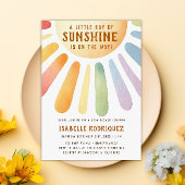 Kleine Ray van Sunshine Boho regenboogBaby shower Kaart