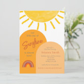 Kleine Ray van Sunshine Boho regenboogregenboog Ba Kaart (Staand voorkant)