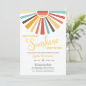 Kleine Ray van zonneschijnlijk Baby shower Kaart (Staand voorkant)