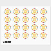 Kleine Ray van zonneschijnlijk Baby shower Ronde Sticker (Vel)