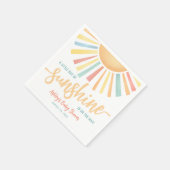 Kleine Ray van zonneschijnlijk Baby shower Servet (Hoek)