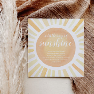 Kleine Ray van zonnig geel Baby shower Kaart