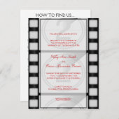 Kleine rechthoekige uitnodiging voor de bioscoop (Voorkant / Achterkant)