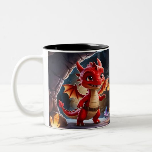 Kleine Red-Scaled Dragon Mok - Mythical Fantasy Dr (Links)
