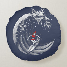 Kleine Red Surfing Hood Rond Kussen