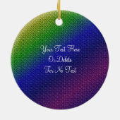 Kleine regenboog stripes je foto-versiering keramisch ornament (Achterkant)